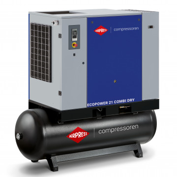 Schraubenkompressor 10 bar 500L 20 PS/15 kW 2317 l/min (EcoPower 21 Combi Dry)