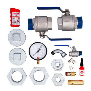 Armaturensatz für Druckluftbehälter 2000-3000L 3" 11 bar und für Schraubenkompressoren 2" 55-90 kW