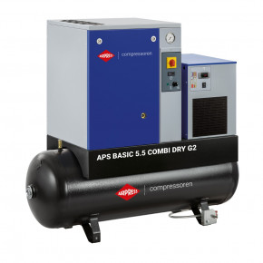 Schraubenkompressor APS 5.5 Basic G2 Combi Dry 10 bar 5.5 PS/4 KW 516 l/min 200 l